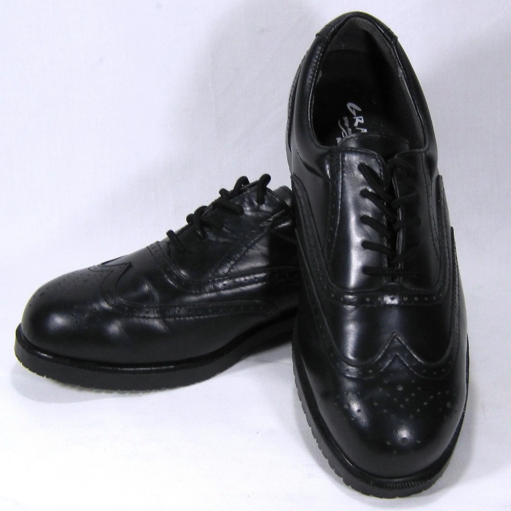 Grabbers Black Slip Resistant Work Shoes Size: 9W